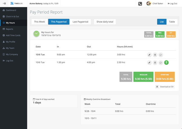 payroll report screenshot