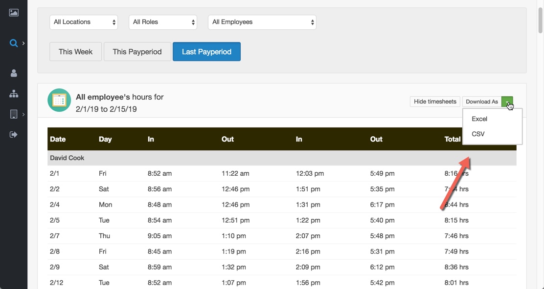 How to download payroll reports in Excel or CSV? IDEAblox Hep Support